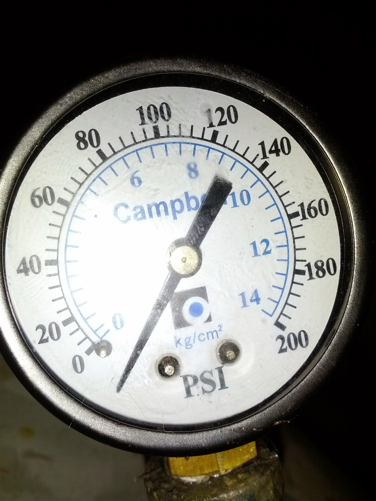 air compressor tank hydrostatic test gauge